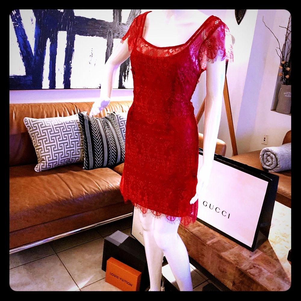 Spanish Style, Hot PINK, Lace Overlay, Party Dress